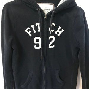 abercrombie & fitch navy fleece hoodie